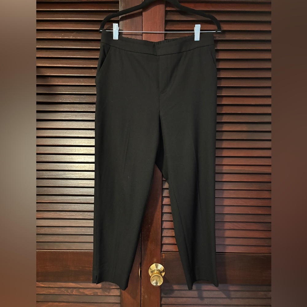 Banana Republic Black Straight-Leg Crop Pants